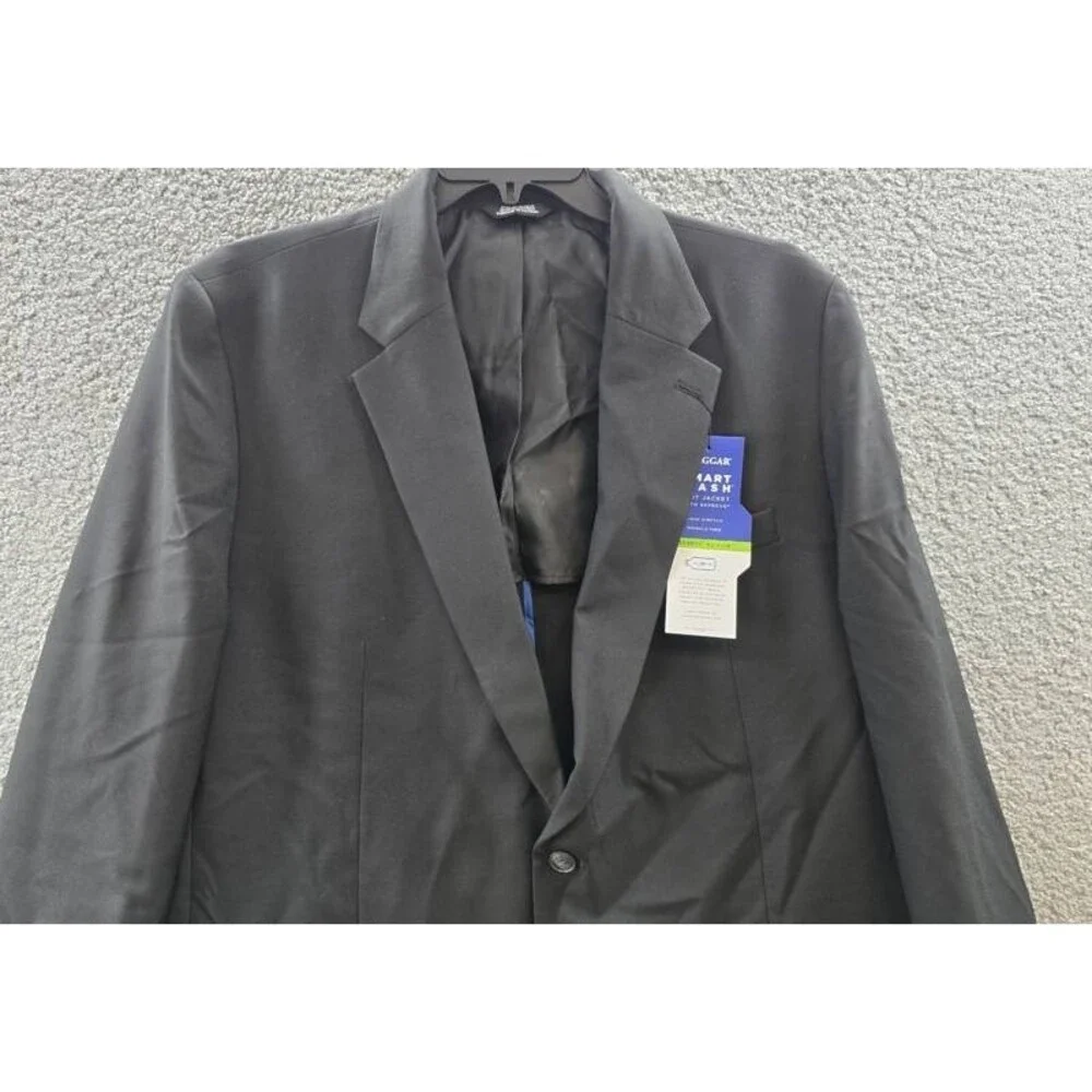Haggar Smart Wash® Classic Fit Suit Separate Jacket Men's 52R Black Button Front